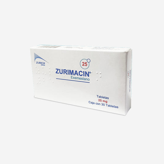 ZURIMACIN ® Exemestano 25mg - Envase con 30 tabletas