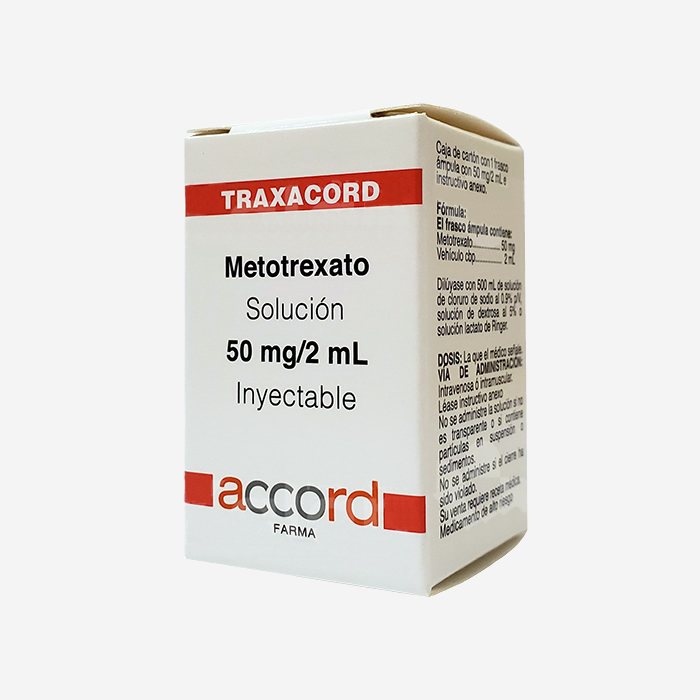 TRAXACORD - Metotrexato Solución inyectable 50 mg. Envase con 1 frasco ...