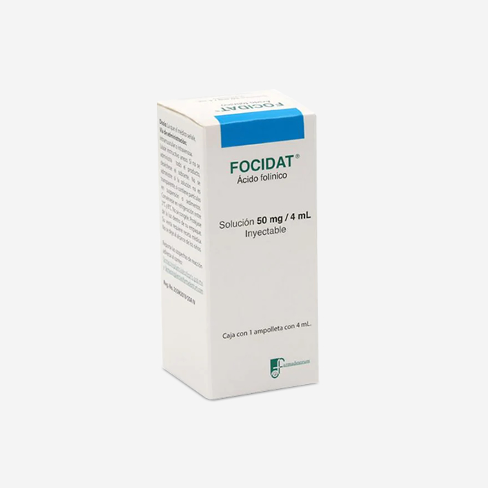 FOCIDAT ® Ácido folínico 50 mg / 4 ml - Solución inyectable, frasco ámpula.