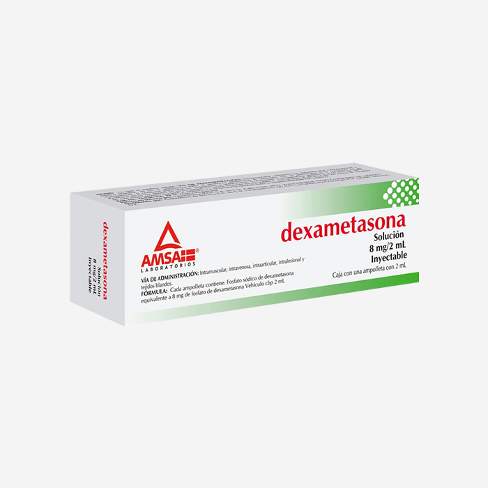 GENÉRICO Dexametasona 8 mg / 2 ml - Solución inyectable, ampolleta