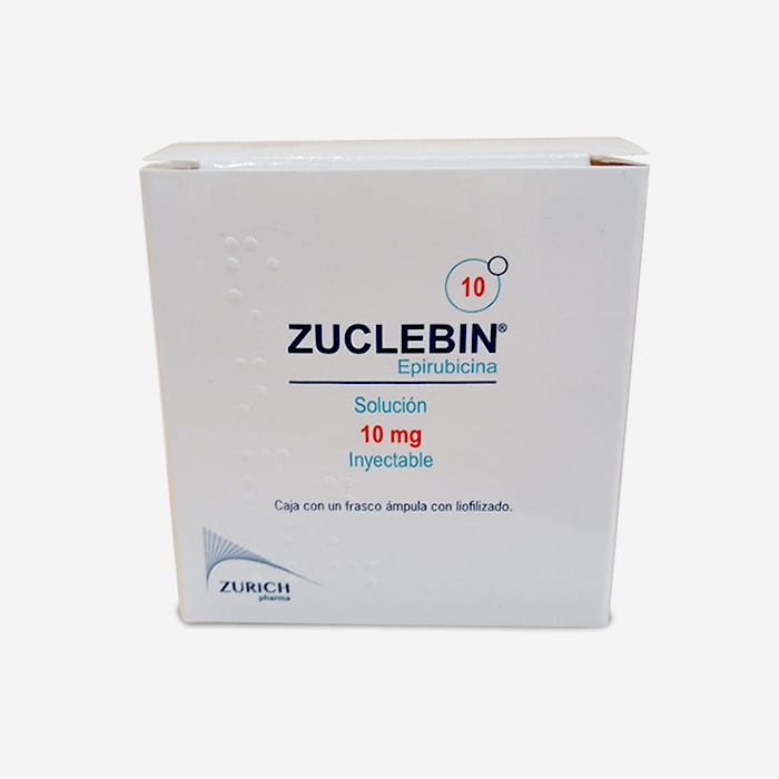 ZUCLEBIN ® Epirubicina 10 mg - Solución inyectable, frasco ámpula