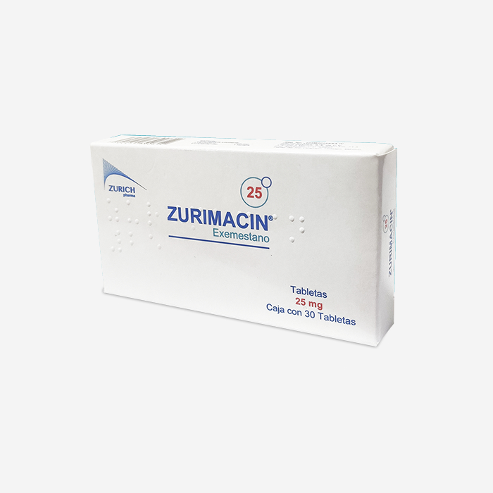 ZURIMACIN ® Exemestano 25mg - Envase con 30 tabletas.
