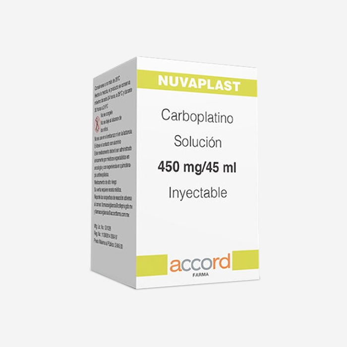 NUVAPLAST ® Carboplatino 450 mg / 45ml - Solución inyectable.