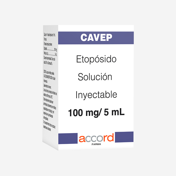 CAVEP Etopósifo 100mg / 5ml - Solución inyectable con 1 frasco ámpula