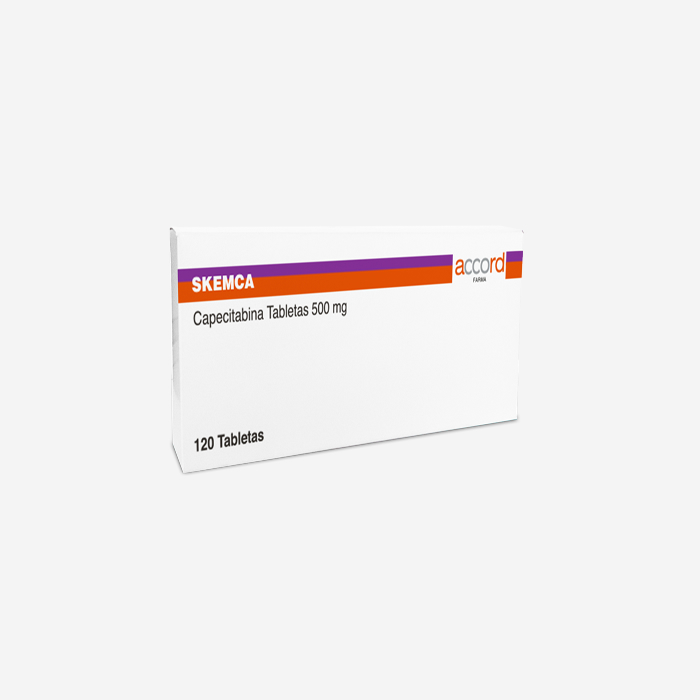 SKEMCA ® Capecitabina 500mg - Envase con 120 tabletas.