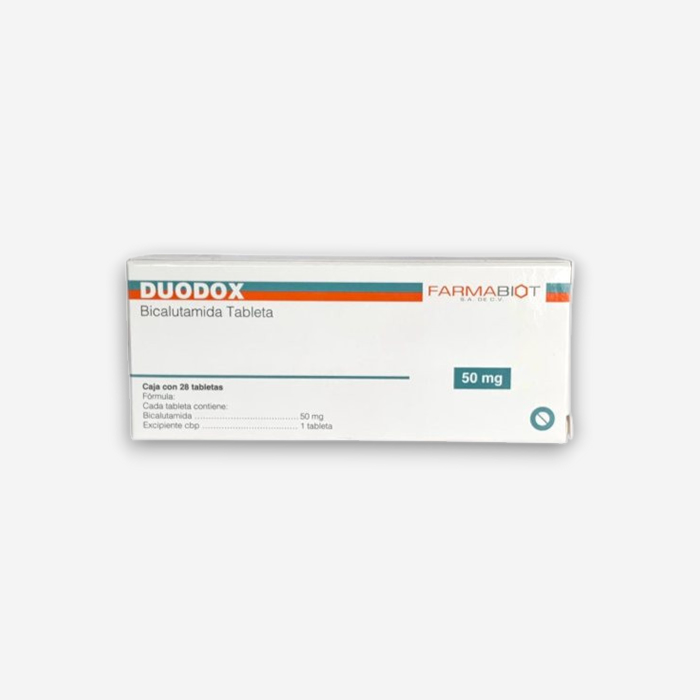 DUODOX ® Bicalutamida 50mg - Envase con 28 tabletas.