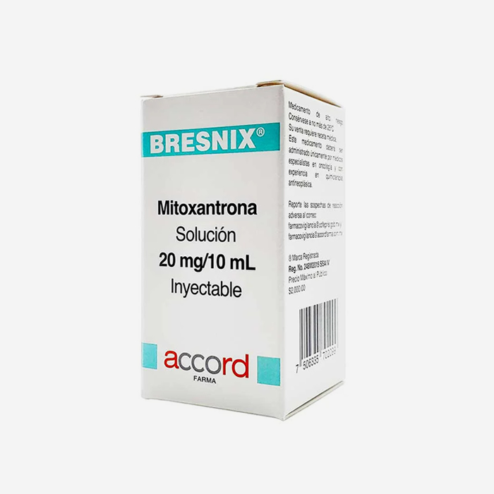 BRESNIX Mitoxantrona 20 mg - Solución inyectable.