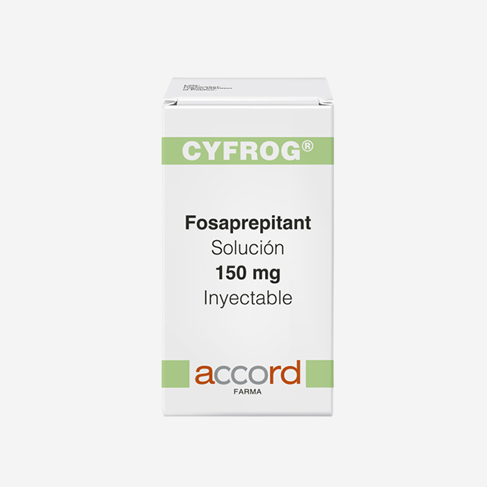 CYFROG ® Fosaprepitant de dimeglumina equiv a 150 mg de fosaprepitant - Solución inyectable, frasco ámpula.