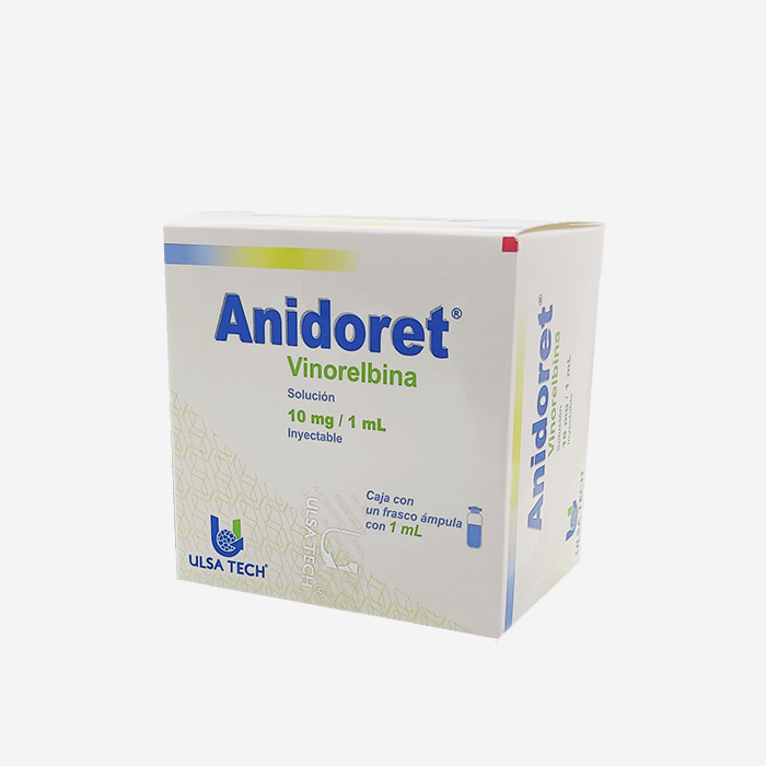 ANIDORET ® Vinorelbina 10 mg - Solución inyectable, frasco ámpula.