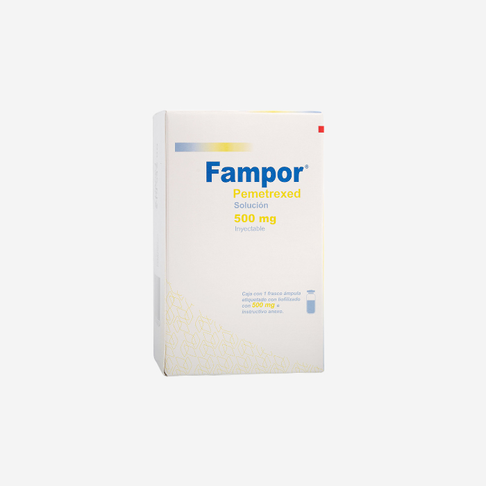 FAMPOR ® Pemetrexed 500 mg - Solución inyectable, frasco ámpula.